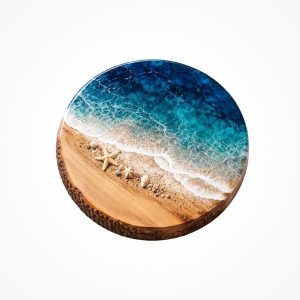 Realistic Ocean Wave Resin Art Design
